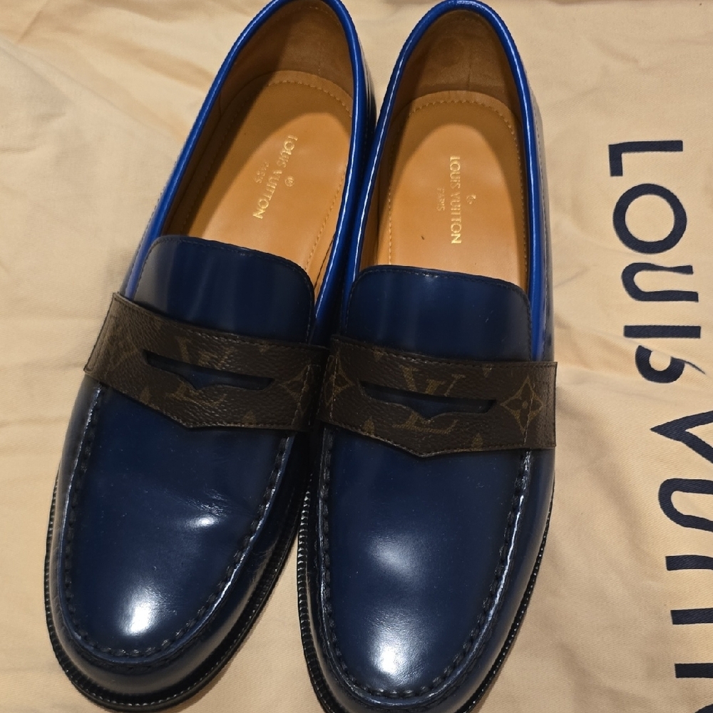 Louis Vuitton Men's Blue Loafers - Picture 2 of 4